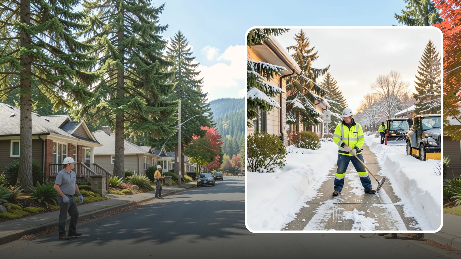 Restaurant Sidewalk Clearing in Hunts Point, King County, WA - Patron-entrance sidewalk clearing for Western Washington restaurants, keeping entry walks and waiting areas safe through lunch...