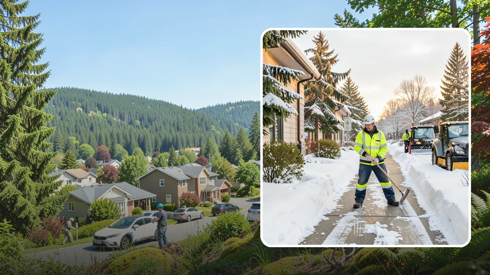 Restaurant Sidewalk Clearing in Index, Snohomish County, WA - Patron-entrance sidewalk clearing for Western Washington restaurants, keeping entry walks and waiting areas safe through lunch...