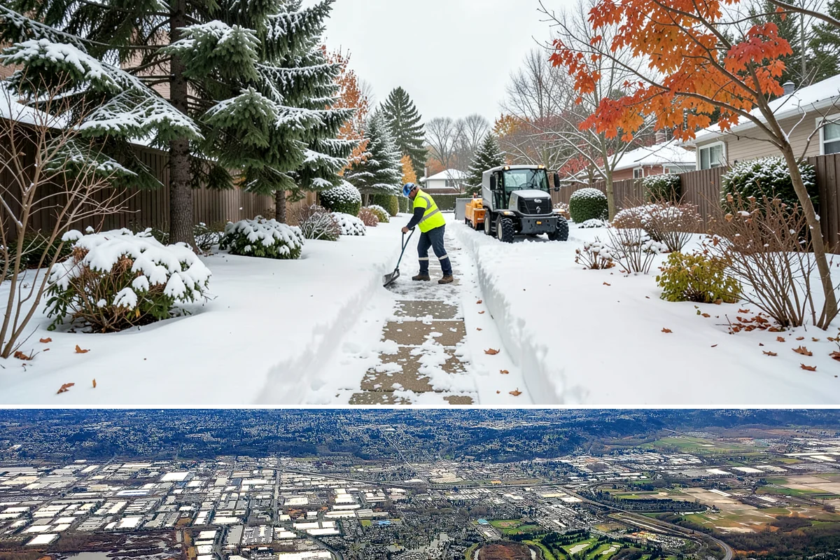 Restaurant Sidewalk Clearing in Kent, King County, WA - Restaurant sidewalk risk peaks from late November through February during evening service, when afternoon melt refreezes at the...