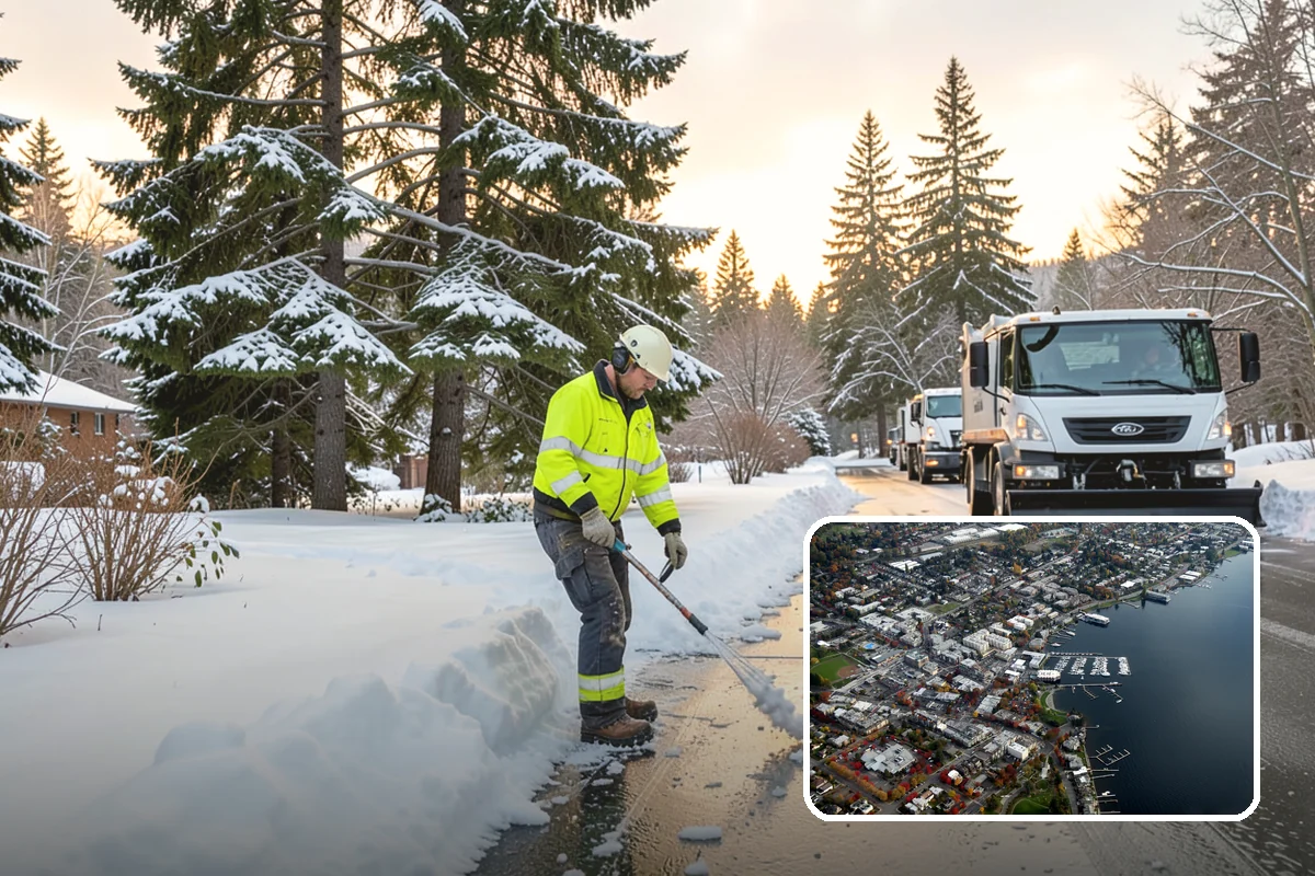 Restaurant Sidewalk Clearing in Kirkland, King County, WA - Entry and waiting areas kept safe through dinner service
