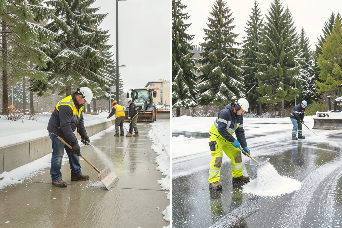 Restaurant Sidewalk Clearing in Kirkland, King County, WA - Clear the entrance and waiting area before service opens