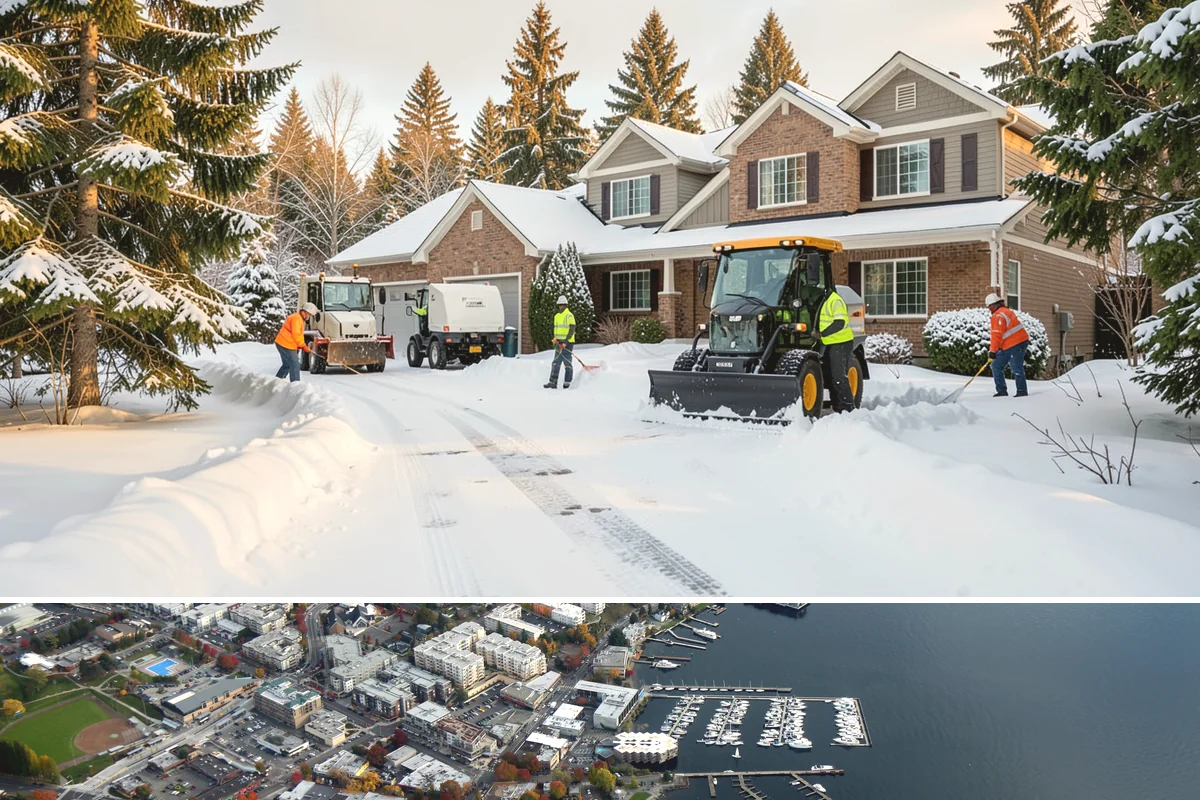 Restaurant Sidewalk Clearing in Kirkland, King County, WA - Restaurant sidewalk risk peaks from late November through February during evening service, when afternoon melt refreezes at the...