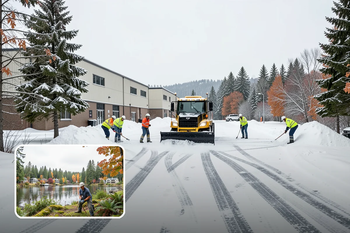 Restaurant Sidewalk Clearing in La Conner, Skagit County, WA - Entry and waiting areas kept safe through dinner service