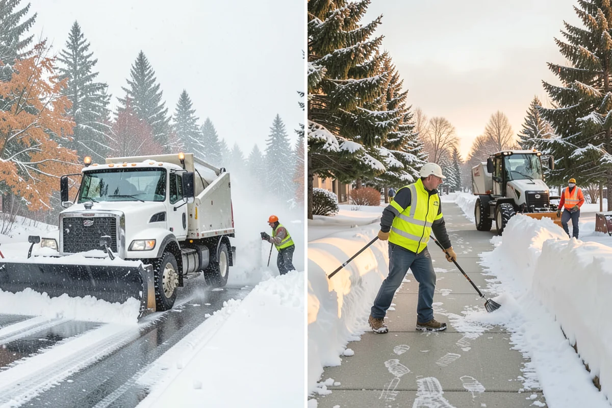 Restaurant Sidewalk Clearing in La Conner, Skagit County, WA - Clear the entrance and waiting area before service opens