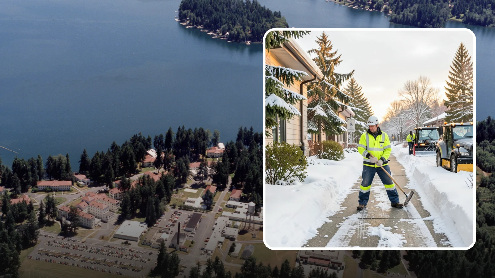Restaurant Sidewalk Clearing in Lakewood, Pierce County, WA - Patron-entrance sidewalk clearing for Western Washington restaurants, keeping entry walks and waiting areas safe through lunch...