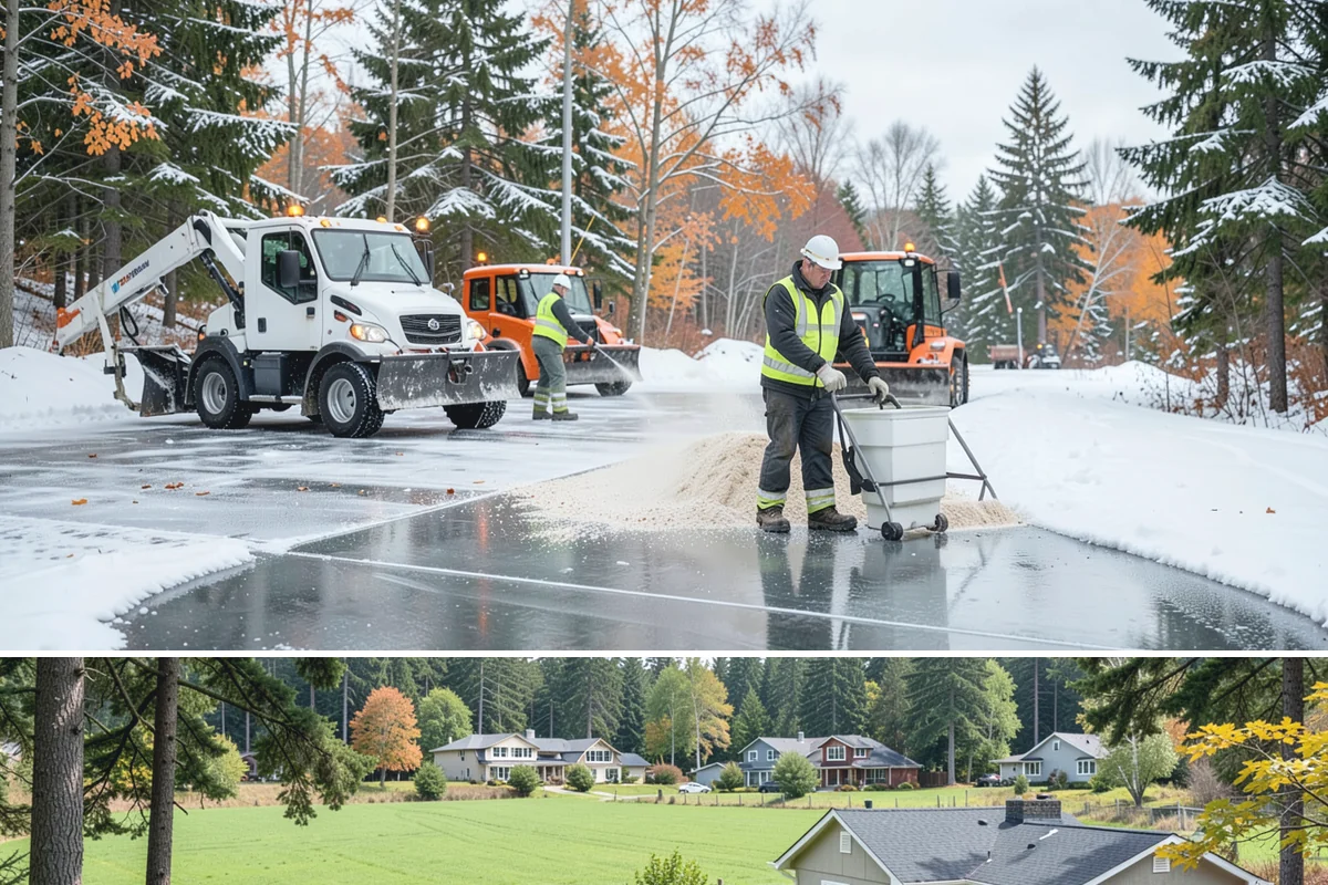 Restaurant Sidewalk Clearing in Lyman, Skagit County, WA - Restaurant sidewalk risk peaks from late November through February during evening service, when afternoon melt refreezes at the...