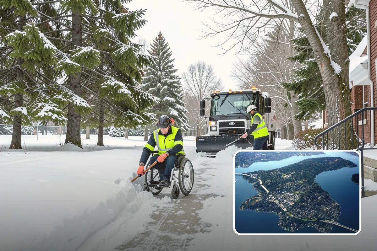 Restaurant Sidewalk Clearing in Mercer Island, King County, WA - Entry and waiting areas kept safe through dinner service