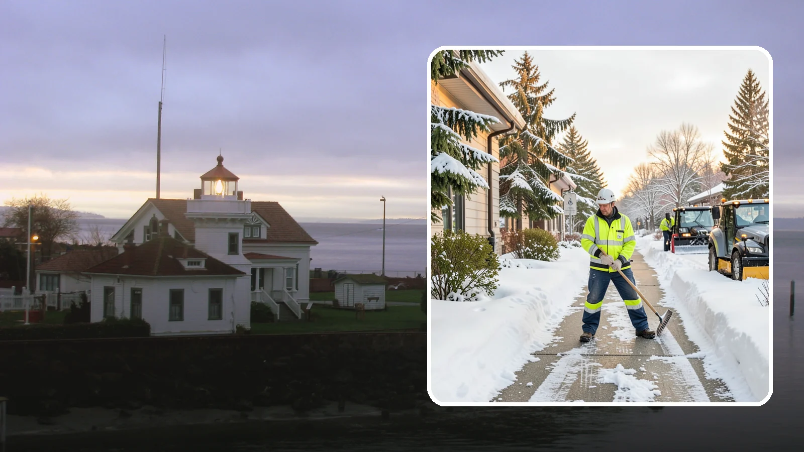 Restaurant Sidewalk Clearing in Mukilteo, Snohomish County, WA - Patron-entrance sidewalk clearing for Western Washington restaurants, keeping entry walks and waiting areas safe through lunch...