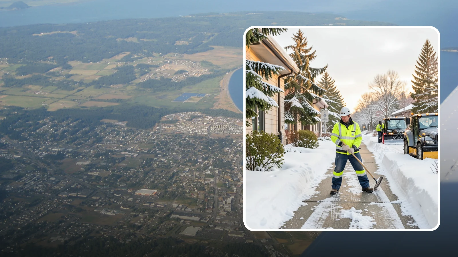 Restaurant Sidewalk Clearing in Oak Harbor, Island County, WA - Patron-entrance sidewalk clearing for Western Washington restaurants, keeping entry walks and waiting areas safe through lunch...