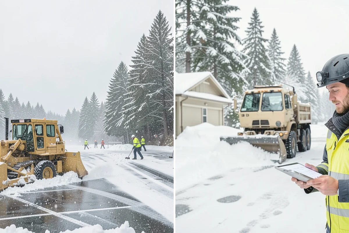 Restaurant Sidewalk Clearing in Oak Harbor, Island County, WA - Clear the entrance and waiting area before service opens