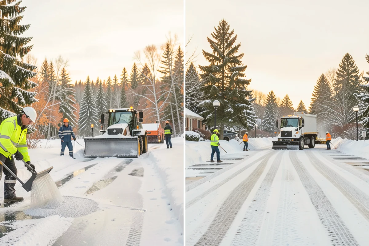 Restaurant Sidewalk Clearing in Orting, Pierce County, WA - Clear the entrance and waiting area before service opens
