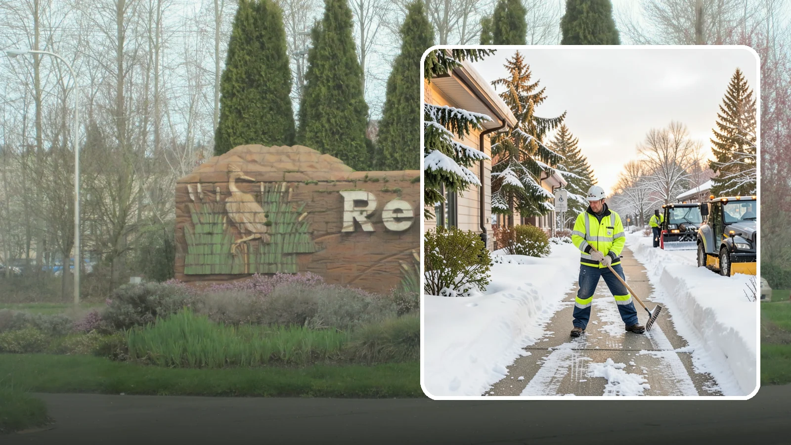 Restaurant Sidewalk Clearing in Renton, King County, WA - Patron-entrance sidewalk clearing for Western Washington restaurants, keeping entry walks and waiting areas safe through lunch...