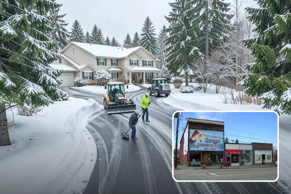 Restaurant Sidewalk Clearing in Ruston, Pierce County, WA - Entry and waiting areas kept safe through dinner service