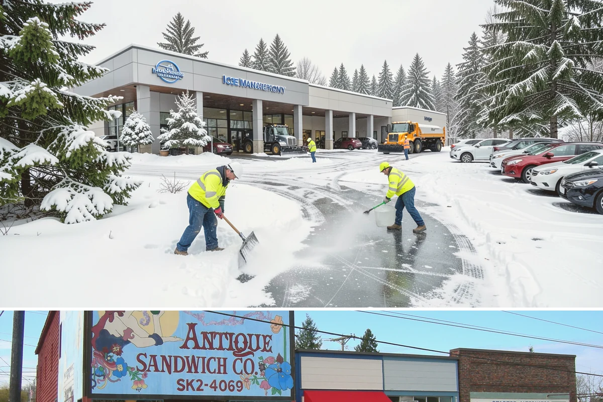 Restaurant Sidewalk Clearing in Ruston, Pierce County, WA - Restaurant sidewalk risk peaks from late November through February during evening service, when afternoon melt refreezes at the...
