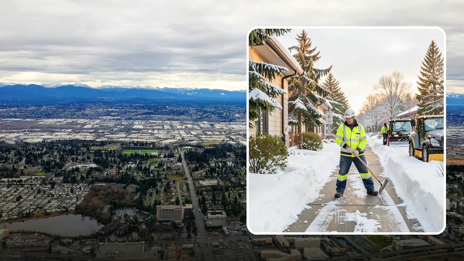 Restaurant Sidewalk Clearing in SeaTac, King County, WA - Patron-entrance sidewalk clearing for Western Washington restaurants, keeping entry walks and waiting areas safe through lunch...