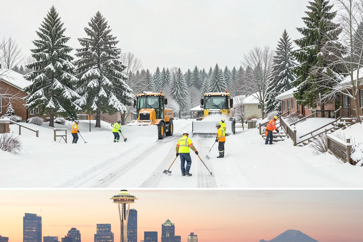 Restaurant Sidewalk Clearing in Seattle, King County, WA - Restaurant sidewalk risk peaks from late November through February during evening service, when afternoon melt refreezes at the...