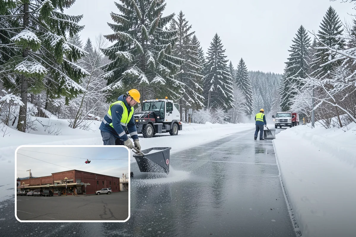 Restaurant Sidewalk Clearing in Sedro-Woolley, Skagit County, WA - Entry and waiting areas kept safe through dinner service