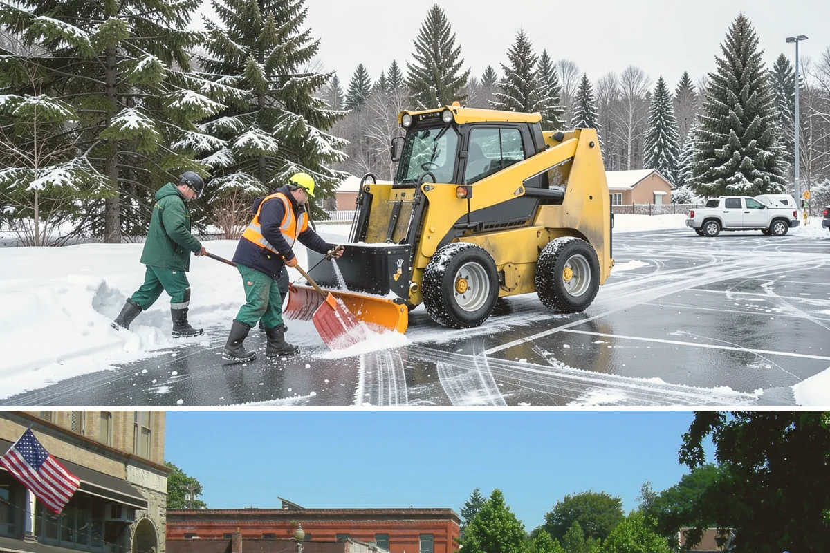 Restaurant Sidewalk Clearing in Snohomish, Snohomish County, WA - Restaurant sidewalk risk peaks from late November through February during evening service, when afternoon melt refreezes at the...