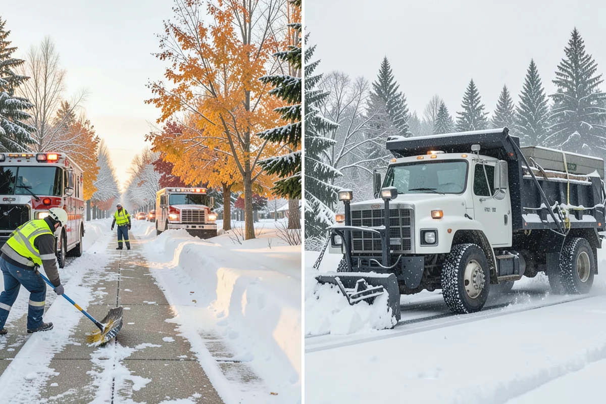 Restaurant Sidewalk Clearing in South Prairie, Pierce County, WA - Clear the entrance and waiting area before service opens