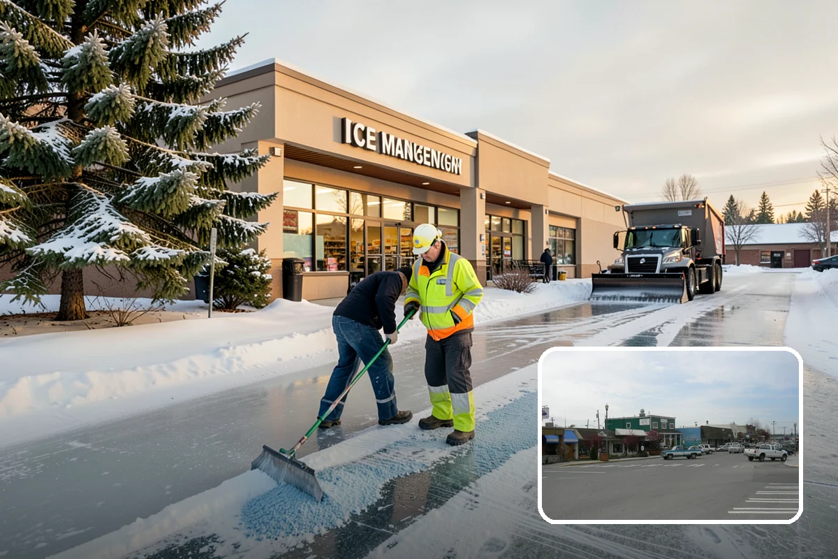 Restaurant Sidewalk Clearing in Stanwood, Snohomish County, WA - Entry and waiting areas kept safe through dinner service
