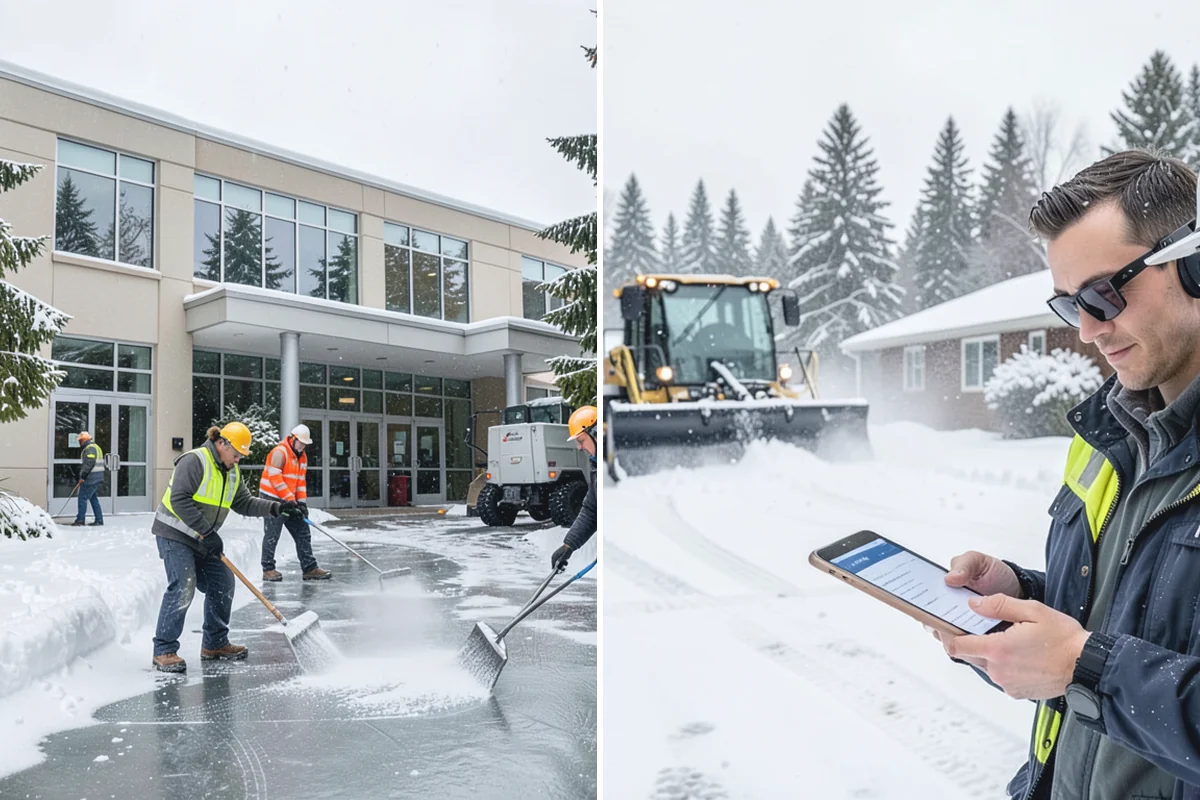 Restaurant Sidewalk Clearing in Sumner, Pierce County, WA - Clear the entrance and waiting area before service opens
