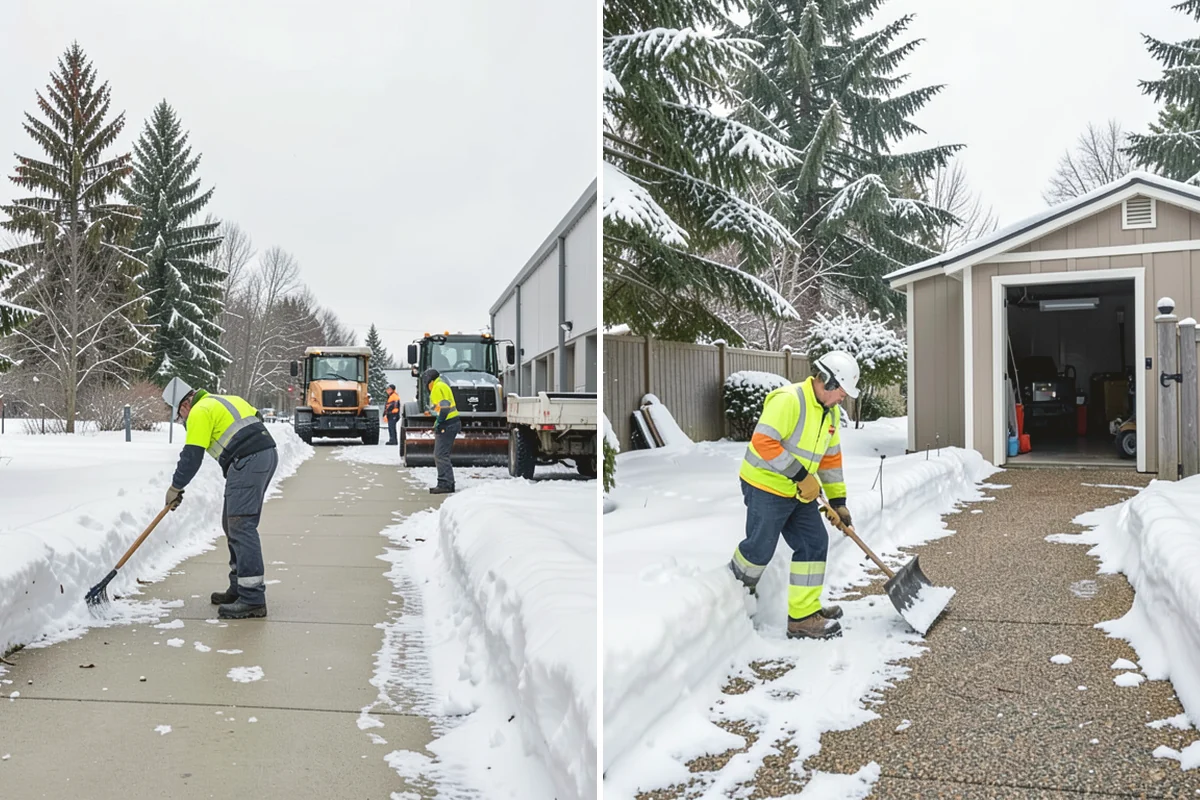 Restaurant Sidewalk Clearing in University Place, Pierce County, WA - Clear the entrance and waiting area before service opens