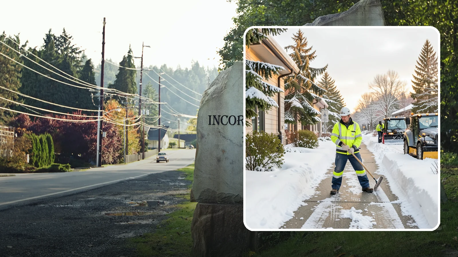 Restaurant Sidewalk Clearing in Wilkeson, Pierce County, WA - Patron-entrance sidewalk clearing for Western Washington restaurants, keeping entry walks and waiting areas safe through lunch...