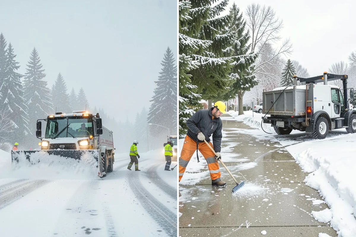 Restaurant Sidewalk Clearing in Yarrow Point, King County, WA - Clear the entrance and waiting area before service opens