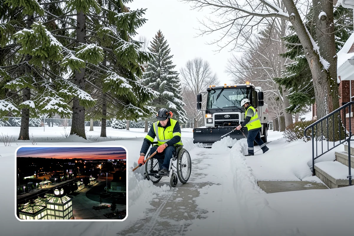 Restaurant Snow Plowing in Auburn, King County, WA - Customer lot and delivery lane cleared before service