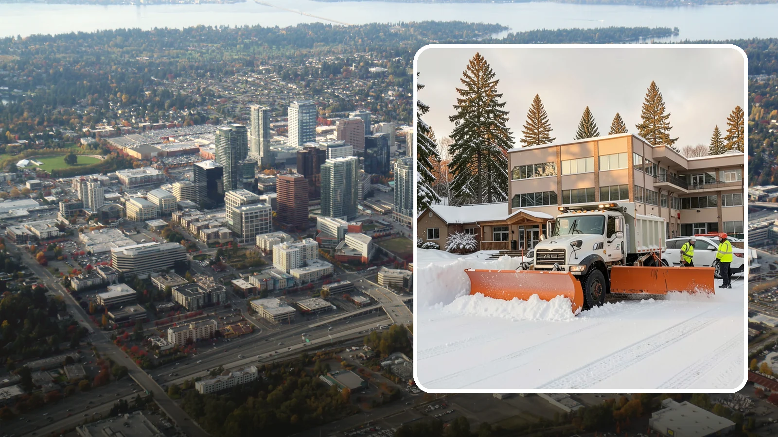 Restaurant Snow Plowing in Bellevue, King County, WA - We plow restaurant lots and entrances before service so diners and delivery drivers reach your doors safely.