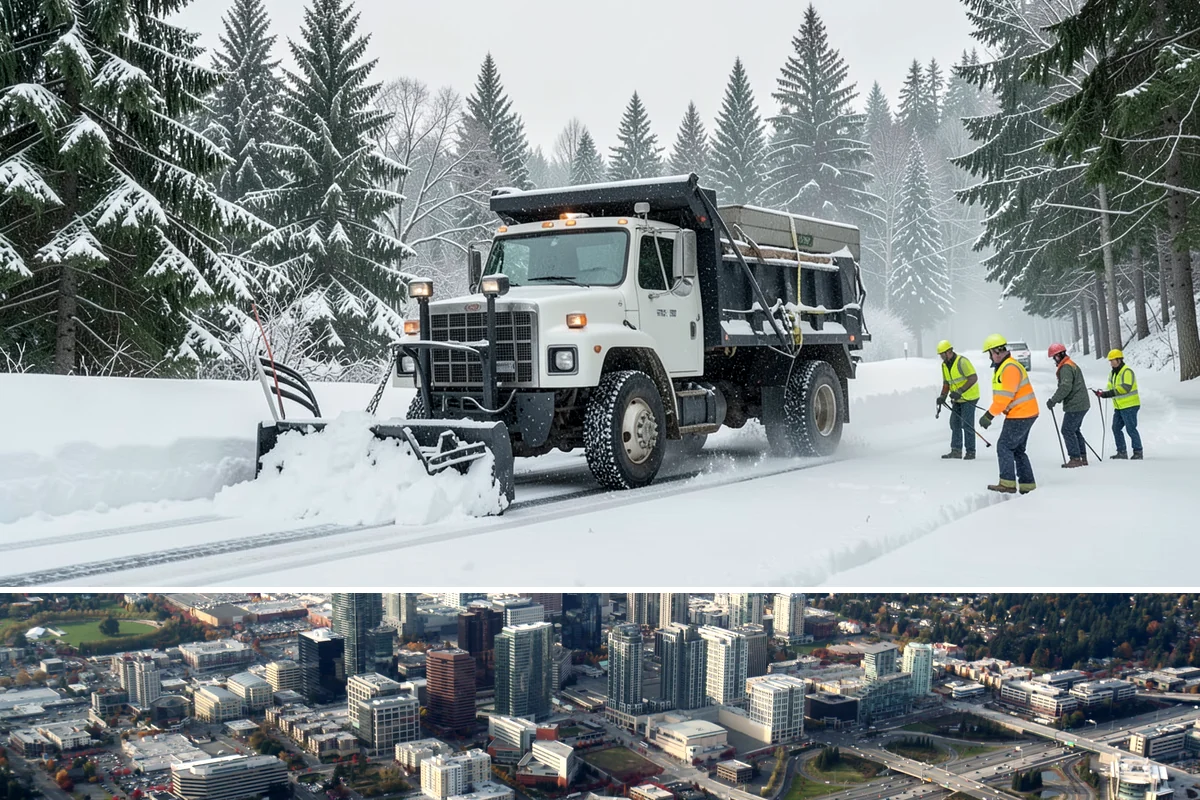 Restaurant Snow Plowing in Bellevue, King County, WA - Set up service before the winter dining season so a storm never keeps diners away.