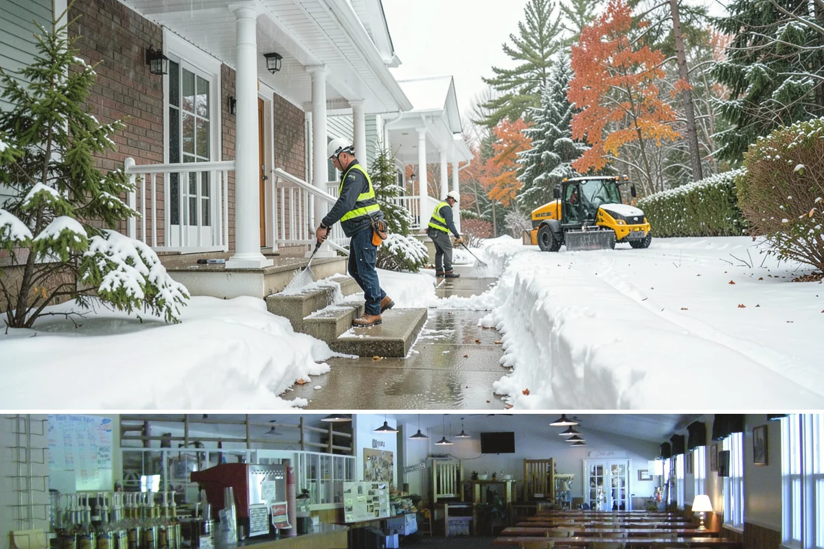 Restaurant Snow Plowing in Black Diamond, King County, WA - Set up service before the winter dining season so a storm never keeps diners away.