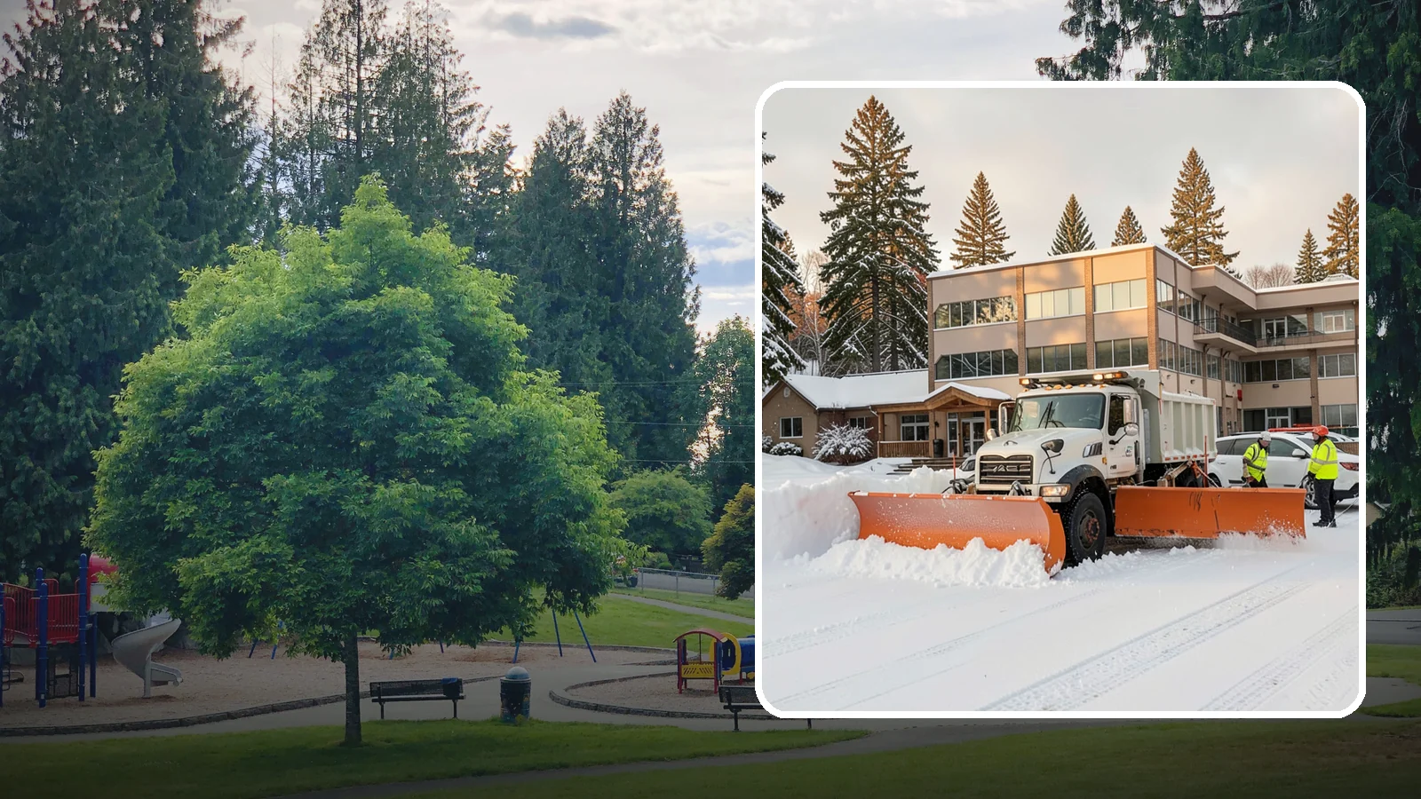 Restaurant Snow Plowing in Bonney Lake, Pierce County, WA - We plow restaurant lots and entrances before service so diners and delivery drivers reach your doors safely.