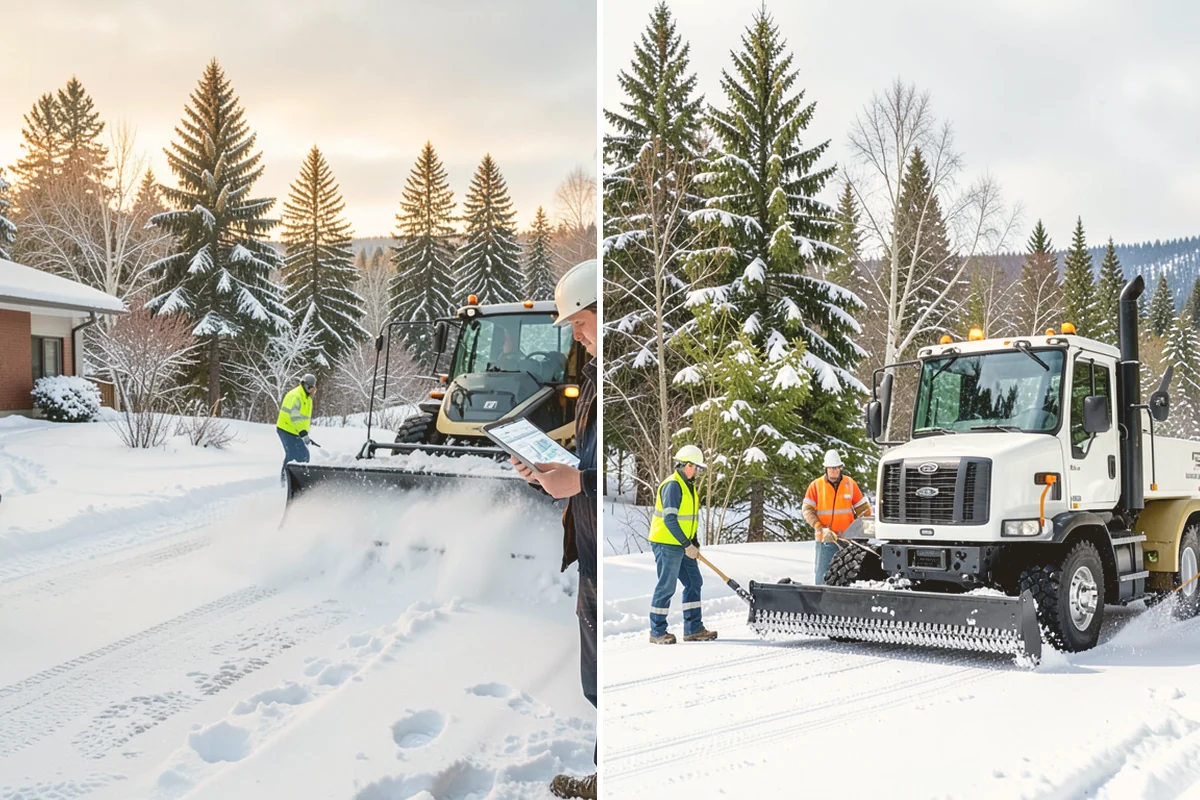 Restaurant Snow Plowing in Brier, Snohomish County, WA - Confirm service hours and set a pre-open clearing deadline