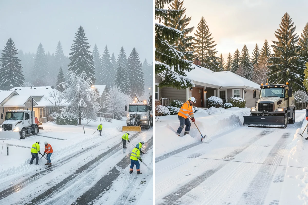 Restaurant Snow Plowing in Burien, King County, WA - Confirm service hours and set a pre-open clearing deadline