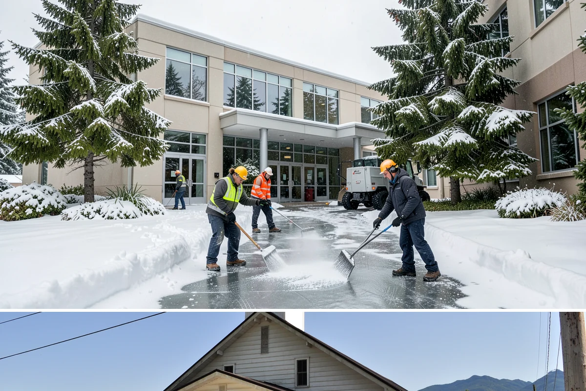 Restaurant Snow Plowing in Concrete, Skagit County, WA - Set up service before the winter dining season so a storm never keeps diners away.