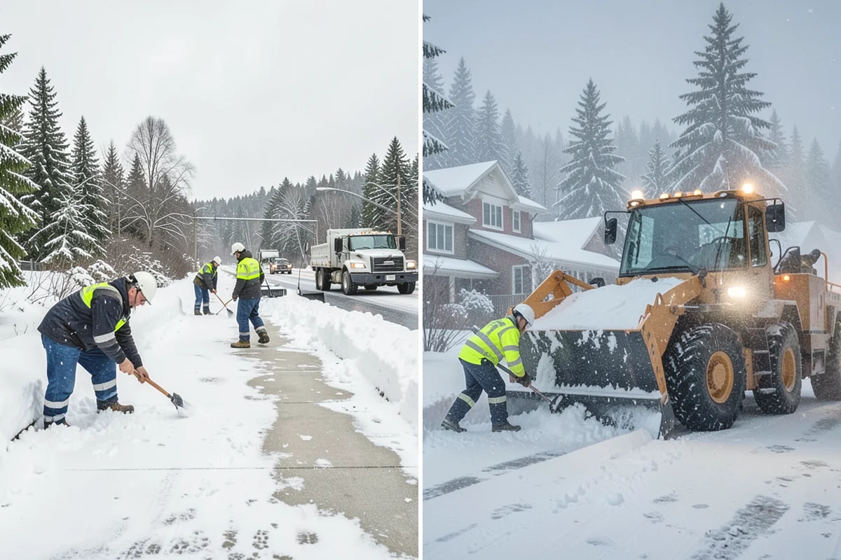 Restaurant Snow Plowing in Covington, King County, WA - Confirm service hours and set a pre-open clearing deadline