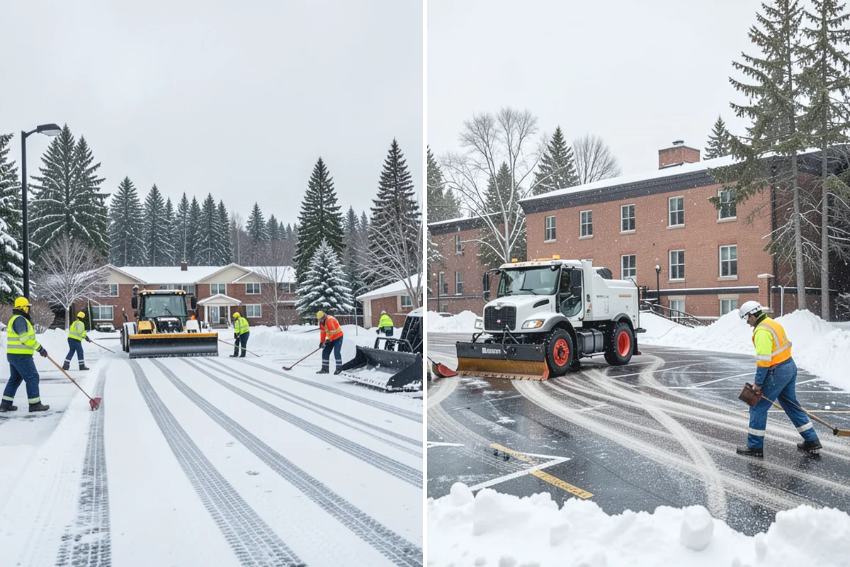 Restaurant Snow Plowing in Des Moines, King County, WA - Confirm service hours and set a pre-open clearing deadline