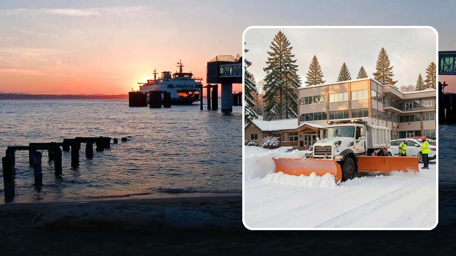 Restaurant Snow Plowing in Edmonds, Snohomish County, WA - We plow restaurant lots and entrances before service so diners and delivery drivers reach your doors safely.
