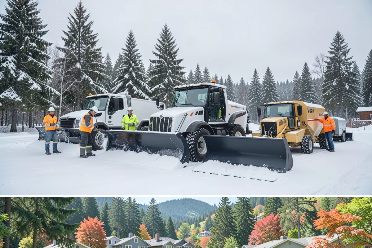 Restaurant Snow Plowing in Fircrest, Pierce County, WA - Set up service before the winter dining season so a storm never keeps diners away.