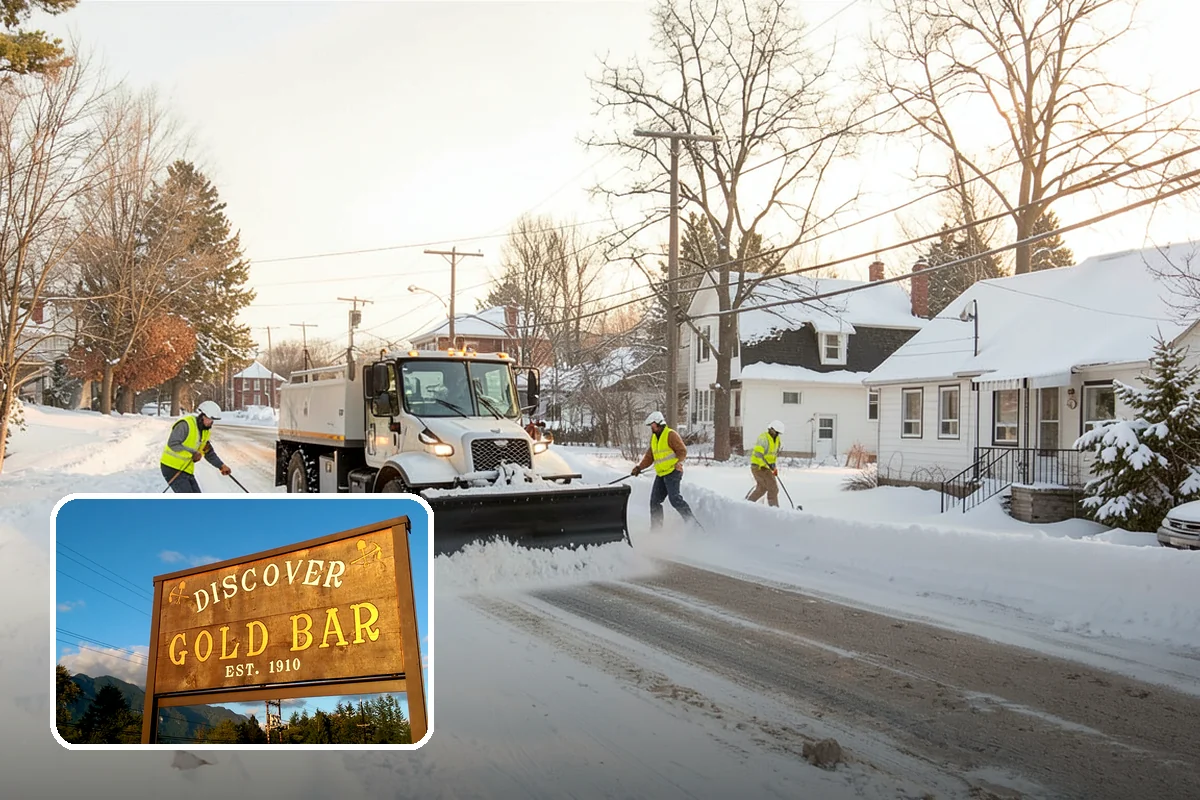 Restaurant Snow Plowing in Gold Bar, Snohomish County, WA - Customer lot and delivery lane cleared before service