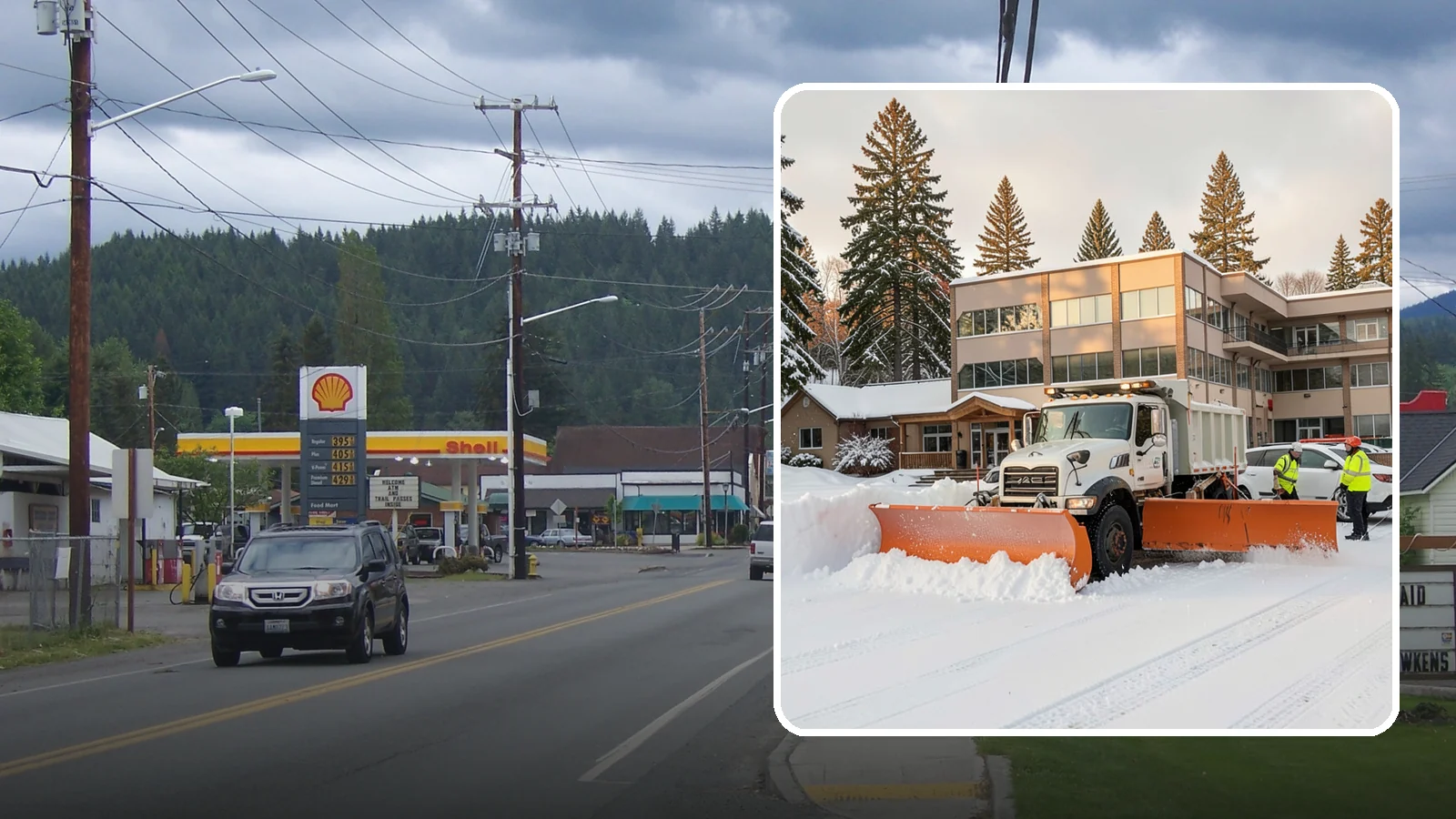 Restaurant Snow Plowing in Granite Falls, Snohomish County, WA - We plow restaurant lots and entrances before service so diners and delivery drivers reach your doors safely.