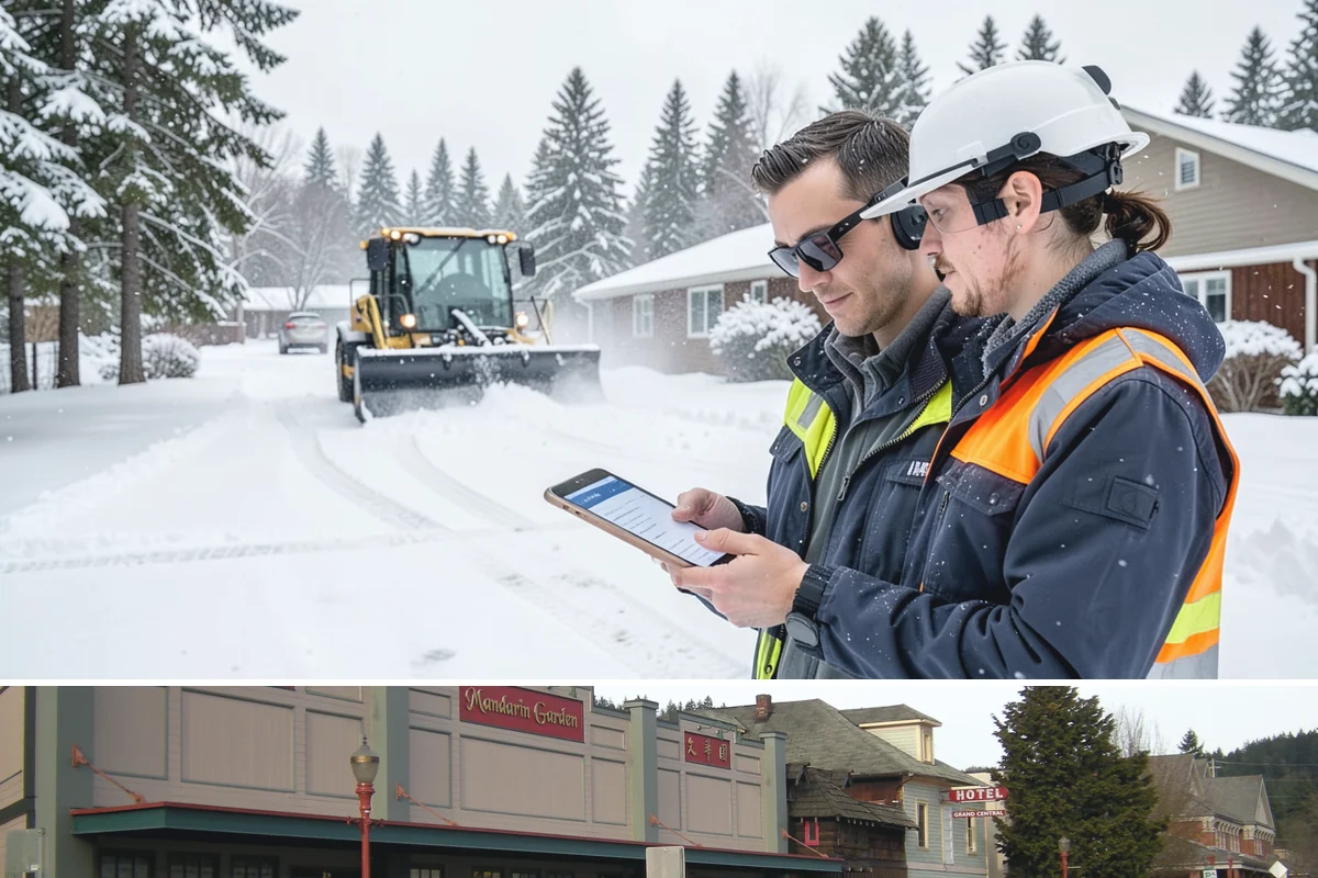 Restaurant Snow Plowing in Issaquah, King County, WA - Set up service before the winter dining season so a storm never keeps diners away.