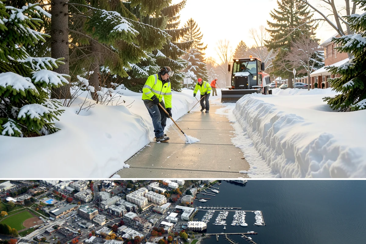 Restaurant Snow Plowing in Kirkland, King County, WA - Set up service before the winter dining season so a storm never keeps diners away.