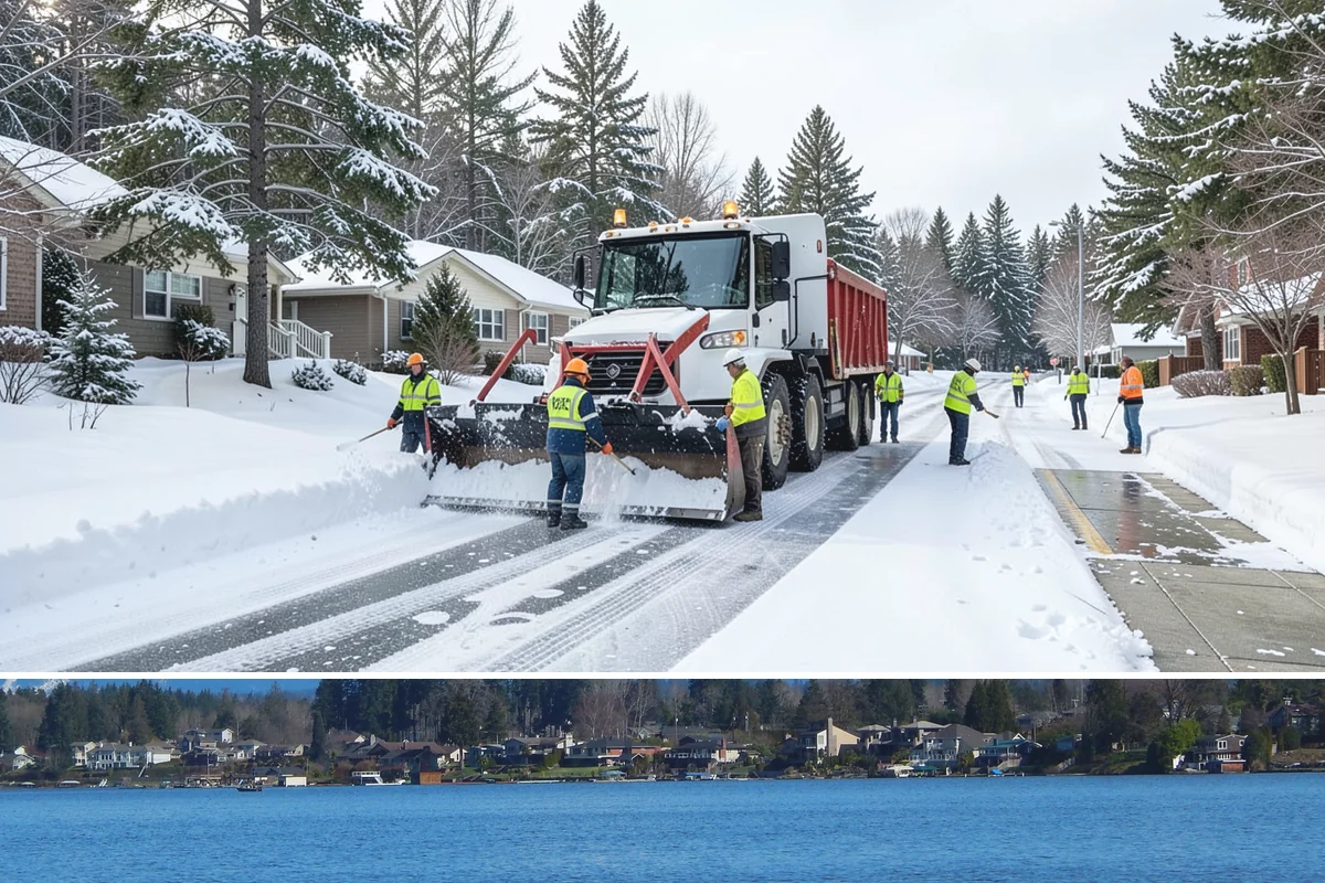 Restaurant Snow Plowing in Lake Stevens, Snohomish County, WA - Set up service before the winter dining season so a storm never keeps diners away.