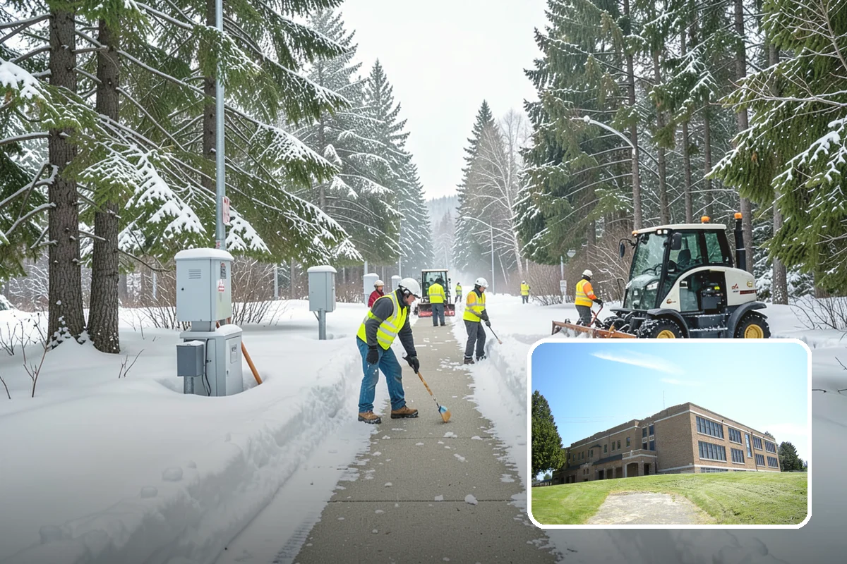 Restaurant Snow Plowing in Maple Valley, King County, WA - Customer lot and delivery lane cleared before service