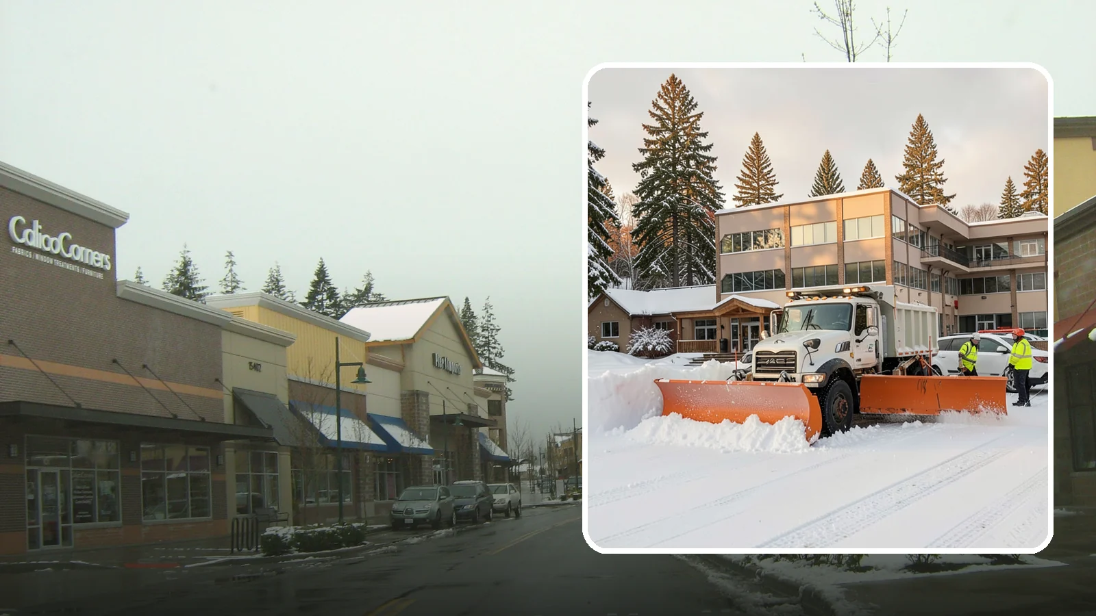 Restaurant Snow Plowing in Mill Creek, Snohomish County, WA - We plow restaurant lots and entrances before service so diners and delivery drivers reach your doors safely.