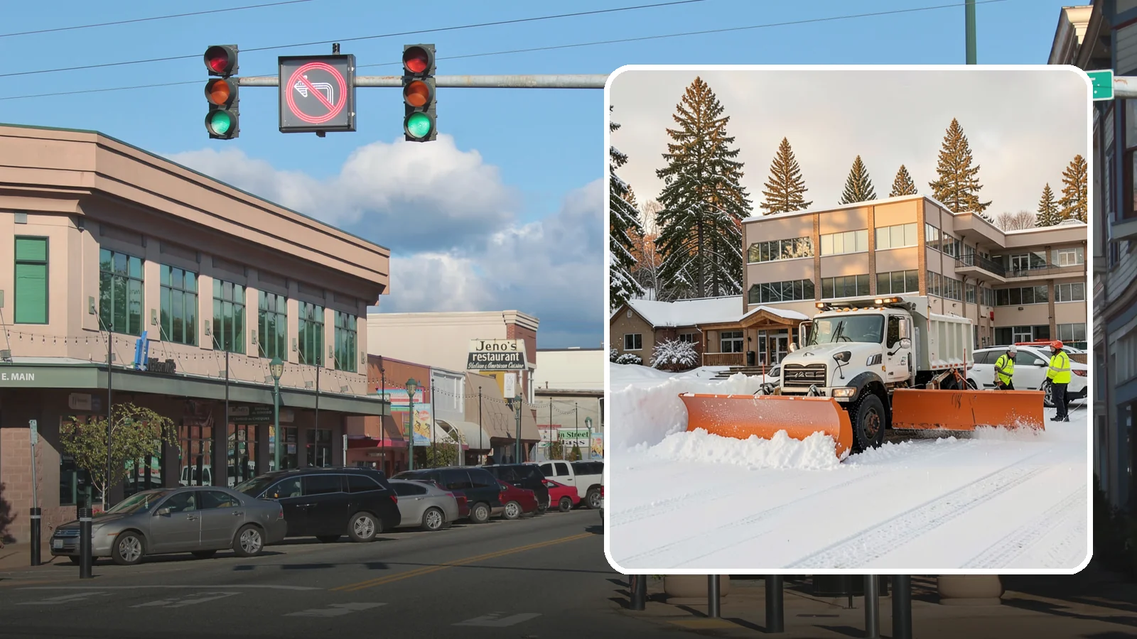 Restaurant Snow Plowing in Monroe, Snohomish County, WA - We plow restaurant lots and entrances before service so diners and delivery drivers reach your doors safely.