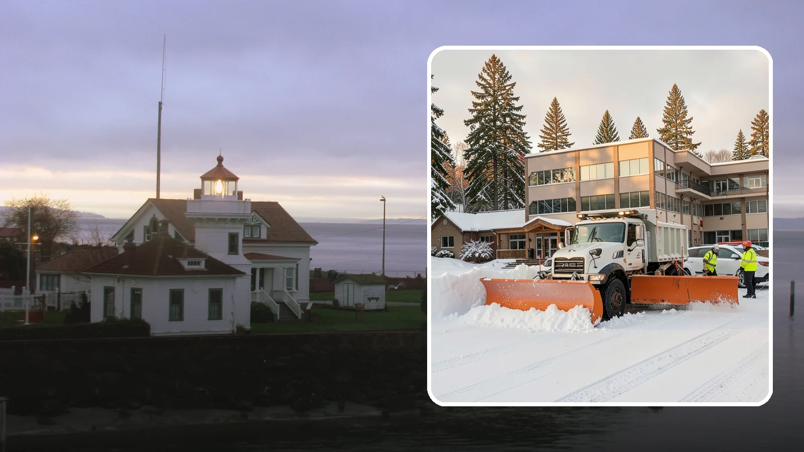 Restaurant Snow Plowing in Mukilteo, Snohomish County, WA - We plow restaurant lots and entrances before service so diners and delivery drivers reach your doors safely.