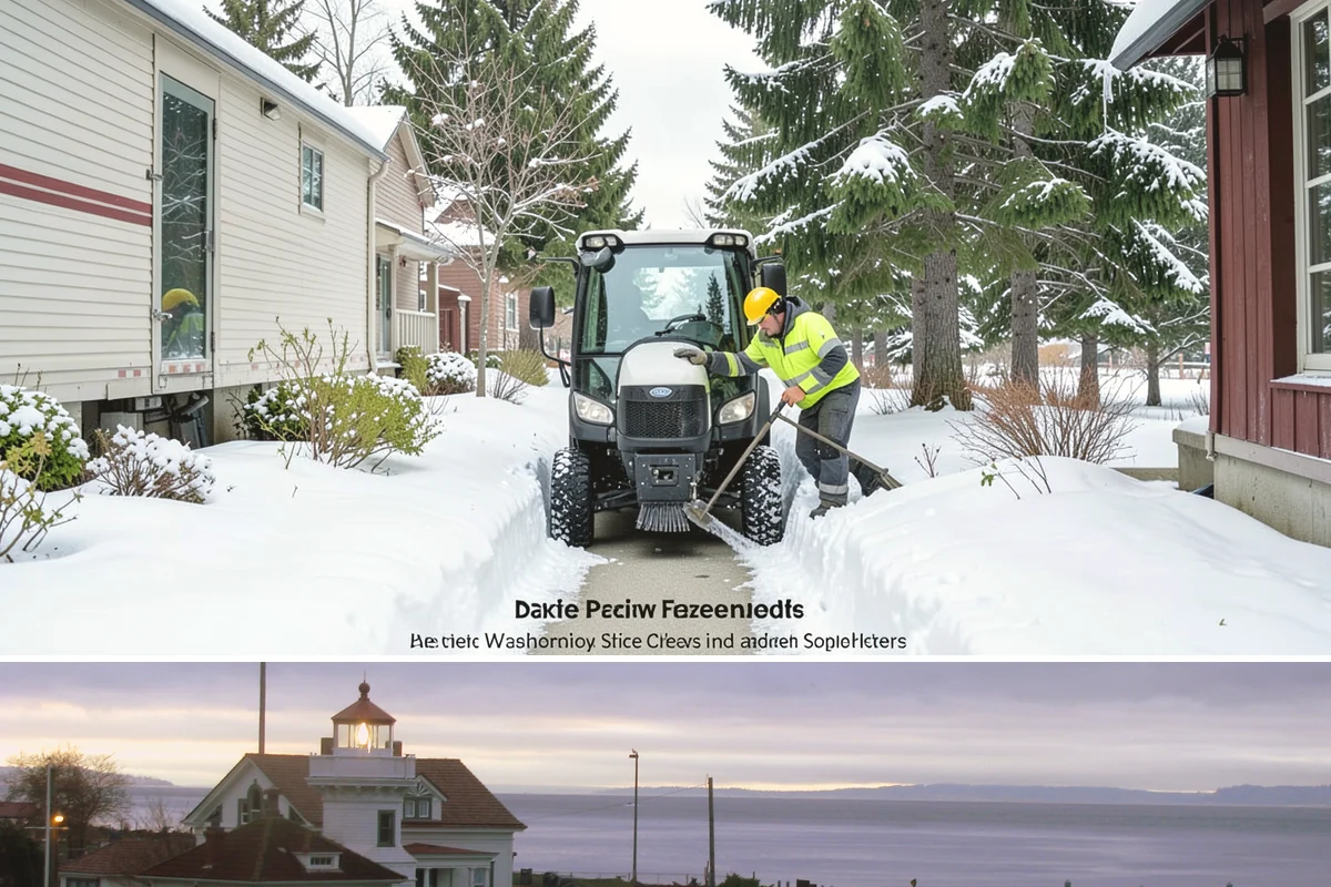 Restaurant Snow Plowing in Mukilteo, Snohomish County, WA - Set up service before the winter dining season so a storm never keeps diners away.
